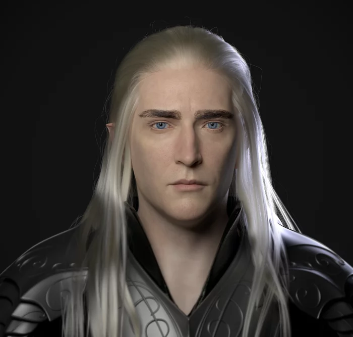 Thranduil - Моё, 3D, 3D моделирование, Hobbit fanart, Властелин колец, Трандуил