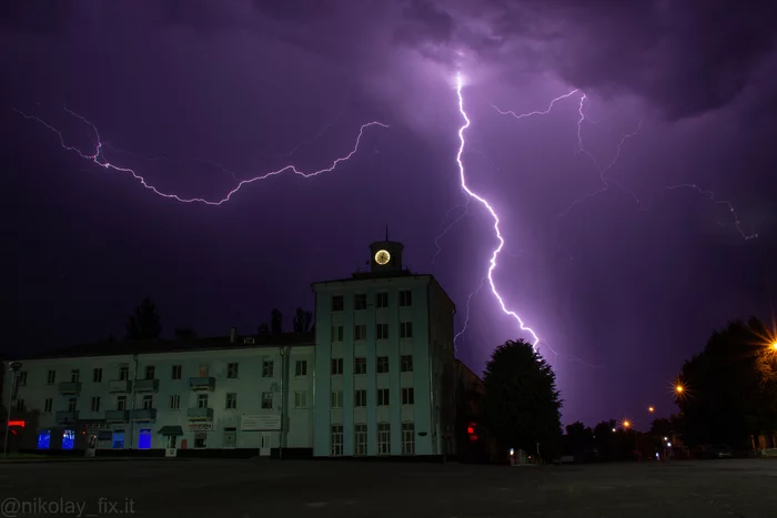 lightning catcher - My, Lightning, Thunderstorm, Night, Longpost