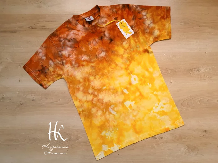 T-shirt TaiDai - My, Art, T-shirt, TIE dye, Painting on fabric, Creation, Dyes