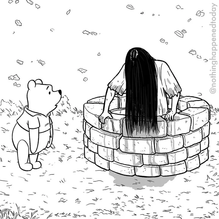 The New Adventures of Winnie the Pooh Coloring Pages - Winnie the Pooh, Coloring, Horror, Comics, Longpost, Kripota, Horror, Crossover