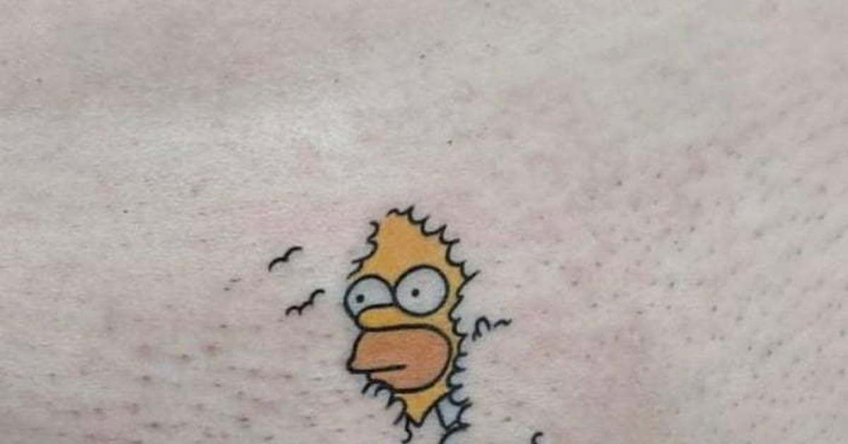 It remains only to grow the bushes - NSFW, Tattoo, Erotic, Girls, Pubis, Shaved, Homer Simpson, Bushes