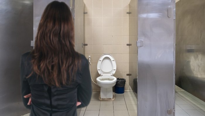 Frustrated women demand that trans women in public restrooms stop lifting the toilet seat - USA, Public toilet, Toilet seat, LGBT, Transgender, Transphobia, Tolerance, Fake news