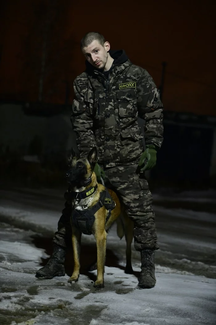 My favorite photo with a partner - My, Dog, Malinois, Cynology, Service dogs, Sheepdog, Belgian shepherd, Pets, Camouflage, , The photo