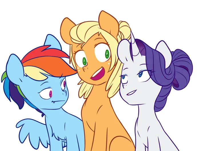 Клуб причёсок - My Little Pony, Rainbow Dash, Rarity, Applejack, Doodle-Mark