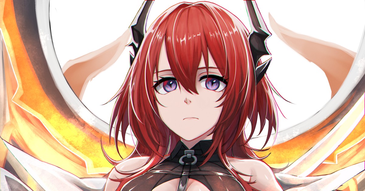 Surtr - NSFW, Anime, Anime art, Arknights, Surtr, Boobs, Hand-drawn erotica, Erotic