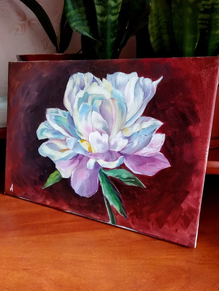 Peony - My, Painting, Painting, Drawing, Artist, League of Artists