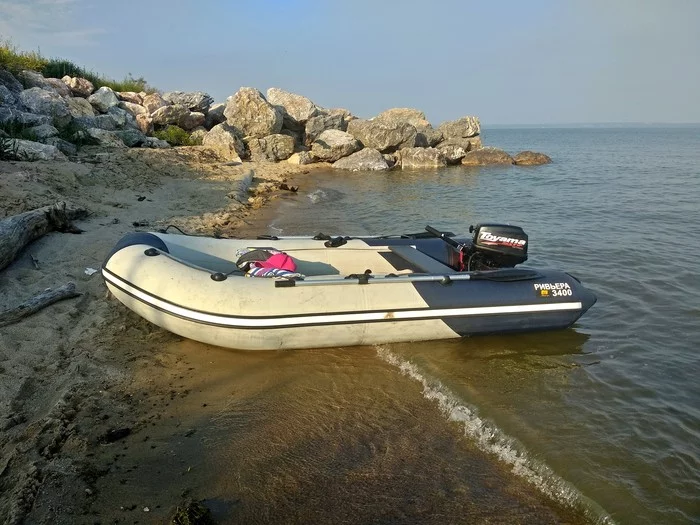 Obskoye - My, Inflatable boat, Novosibirsk, Boat motor, Ob Reservoir