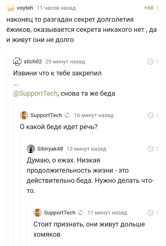 Секрет долголетия - Комментарии, Скриншот, Юмор, Supporttech