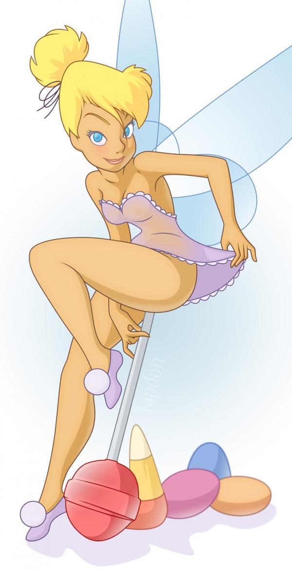 Tinker Bell (compilation) - NSFW, Art, Hand-drawn erotica, Walt disney company, Peter Pan, Fairy Tinker Bell, Blonde, Boobs, Booty, , Pubis, A selection, Longpost