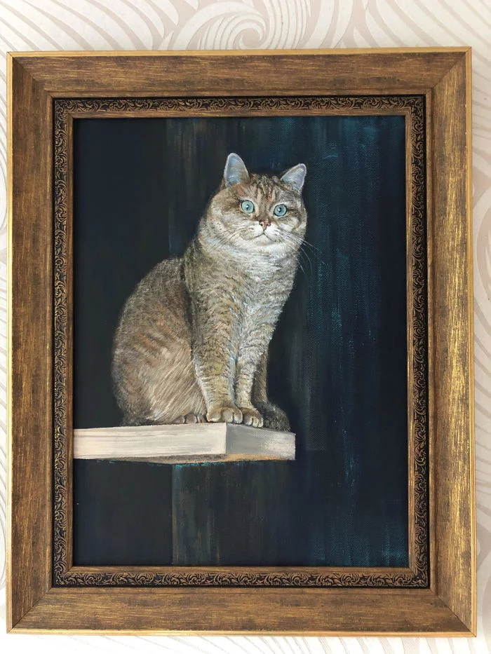 Portrait from photo Pashka the Cat - My, Art, Painting, Portrait, Portrait by photo, cat, Artist, Animalistics, Drawing, , Collector, Gallery, Painting, Oil painting, Interior, Design, Interior Design, Interior painting, Longpost