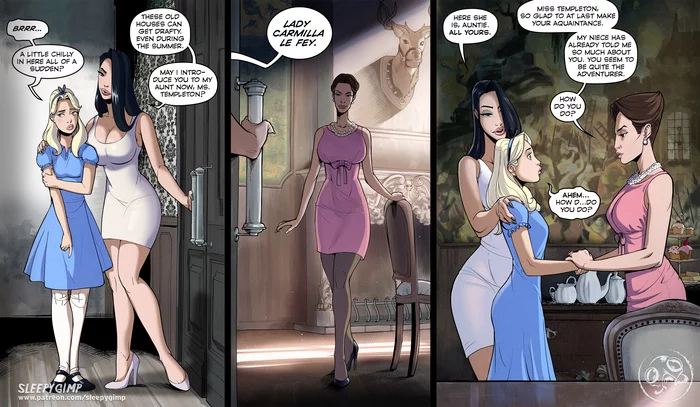 Mirror part 1 - NSFW, 18+, Lesbian, Foot fetish, Comics, Longpost, Sleepygimp