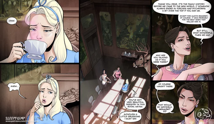 Mirror part 1 - NSFW, 18+, Lesbian, Foot fetish, Comics, Longpost, Sleepygimp