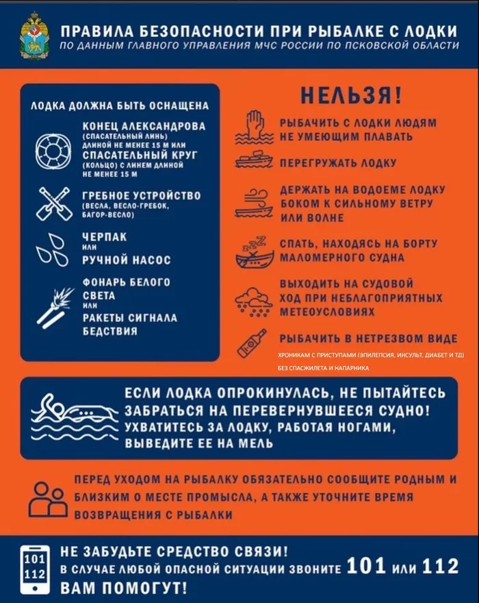 Regional Ministry of Emergency Situations about epilepsy in the rules of behavior on the water - My, Epilepsy, Fishing, Swimming, Drowned, Heart attack, Ministry of Emergency Situations, Appeal, Проверка, Longpost, Heart attack