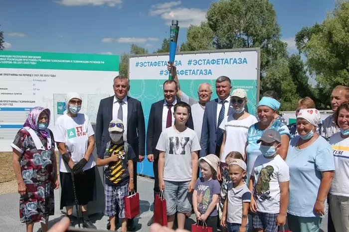 Gas relay in a Mordovian village - Gazprom, Russia, Gas, Mordovia, Gasification, Relay race