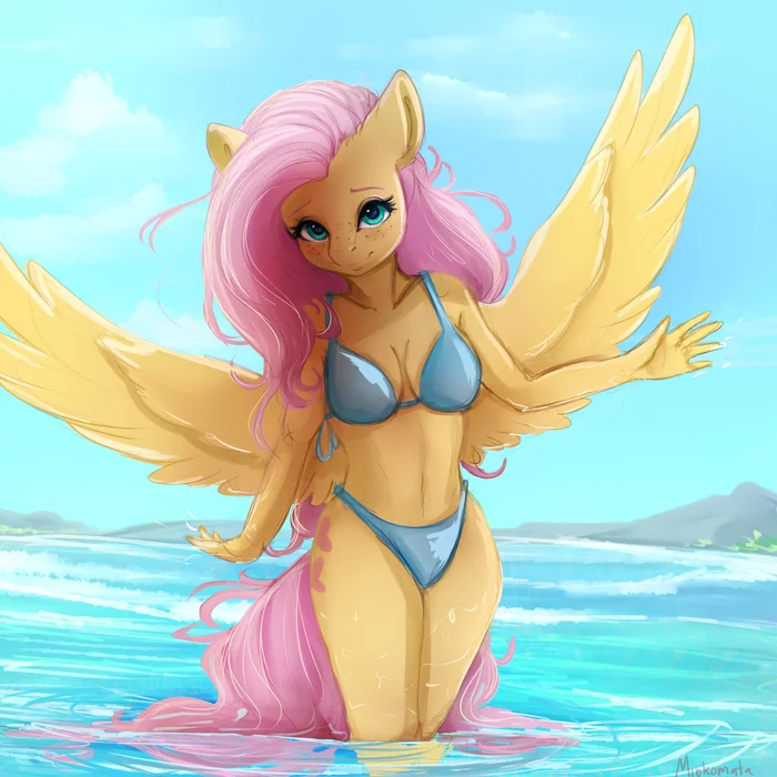 Лето - My Little Pony, Fluttershy, MLP Edge, Антро, Miokomata