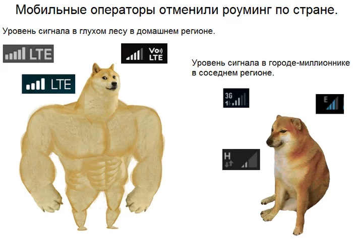 Roaming - Cellular operators, Mobile Internet, Doge, Memes, Humor, Picture with text
