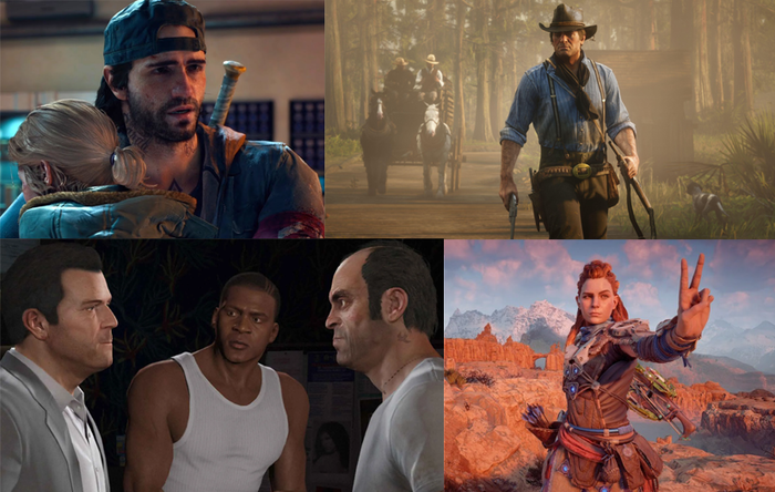     , GTA, Horizon Zero Dawn, Days Gone, Red Dead Redemption 2, Cyberpunk 2077,  3:  , Tomb Raider