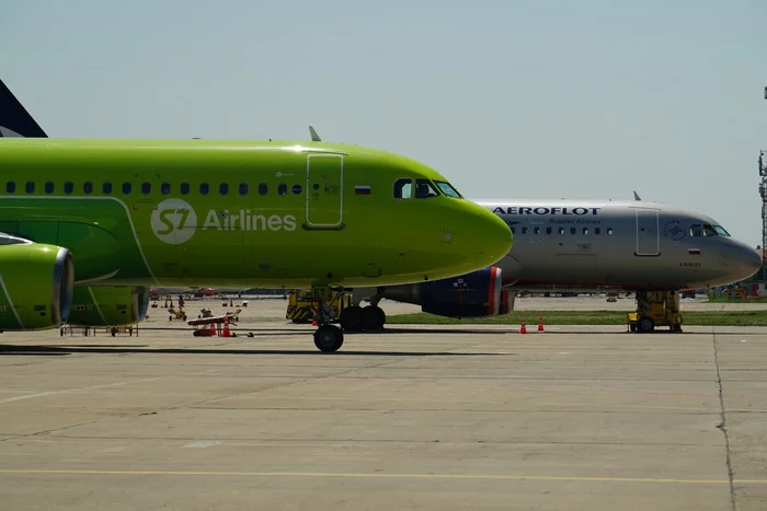 Duel - My, Airbus A320, S7 AirSpace Corporation, Aeroflot, civil Aviation, The photo, Spotting