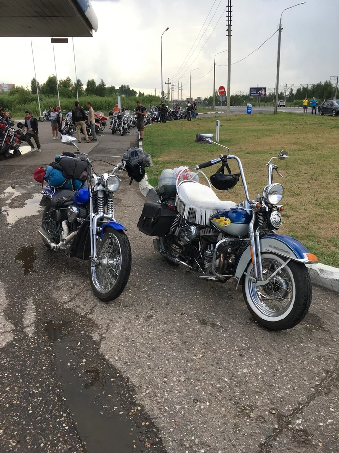 Honda and Harley-Davidson - My, Honda, Honda steed, Harley-davidson, Motorcycle rally