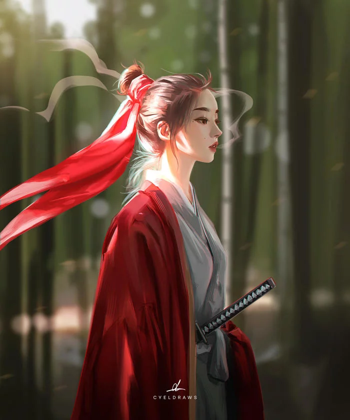 Walk in the woods - Art, Images, Samurai, Forest