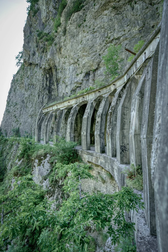 Old rocky road to Krasnaya Polyana or Bring me, Lord - My, Sochi, Krasnaya Polyana, Tourism, Mountain tourism, Abandoned, Adler, Story, The photo, , Hiking, Wild tourism, Interesting places, Longpost