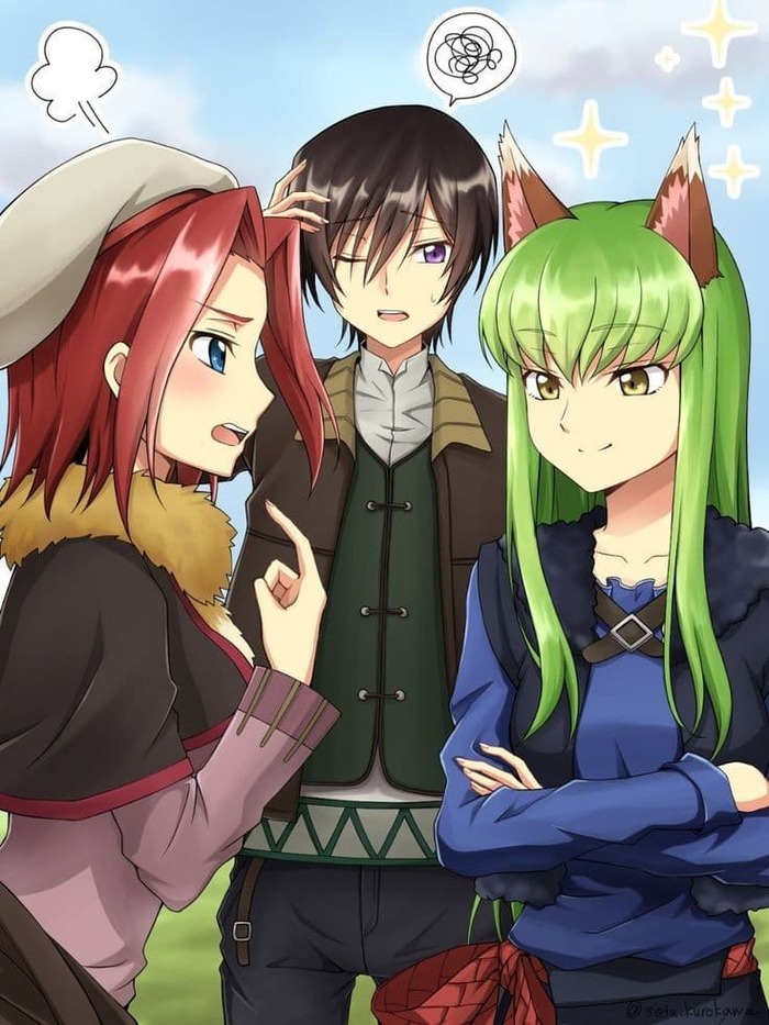 ,    Anime Art, , Kallen Stadtfeld, Lelouch Lamperouge, Code Geass