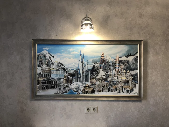 Heroes III as home decoration - My, Герои меча и магии, HOMM III, Art, Interior, Painting, Geek, Video, Tik tok, Tower