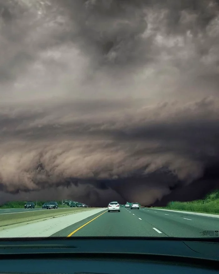 Illinois, USA - USA, Illinois, The photo, Road, The clouds, Weather, beauty