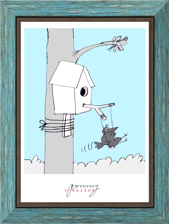 Swing - My, Birds, Swing, Nature, Joy, Images, Drawing, Print, Happiness, , Forest