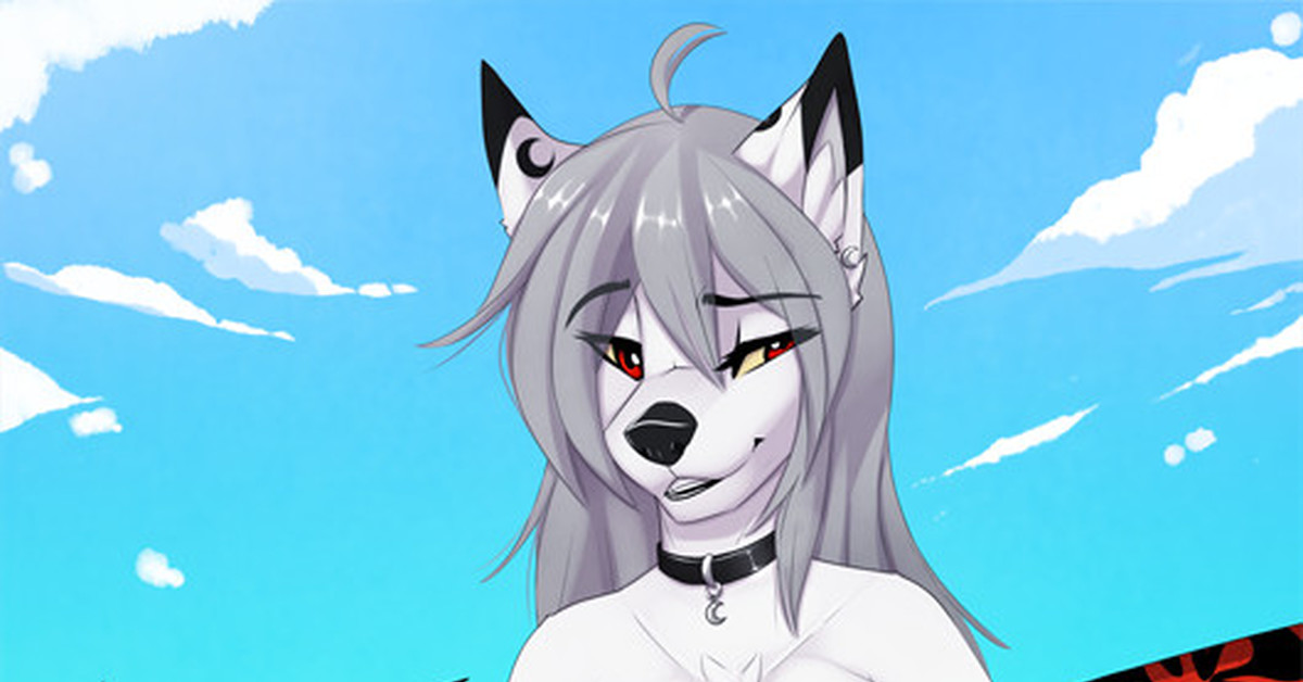 Surfer girl - NSFW, Furry, Anthro, Art, Furry edge, Furry wolf, Wolflady