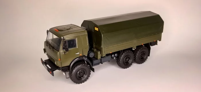 Model KAMAZ-5350 - My, Scale model, Hobby, Collection, Auto, Truck, Creation, Military equipment, Longpost