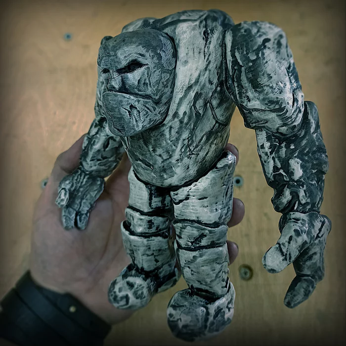 plastic golem - My, 3D печать, 3D printer, Gothic, Golem, Fdm printing, Figurines, Longpost