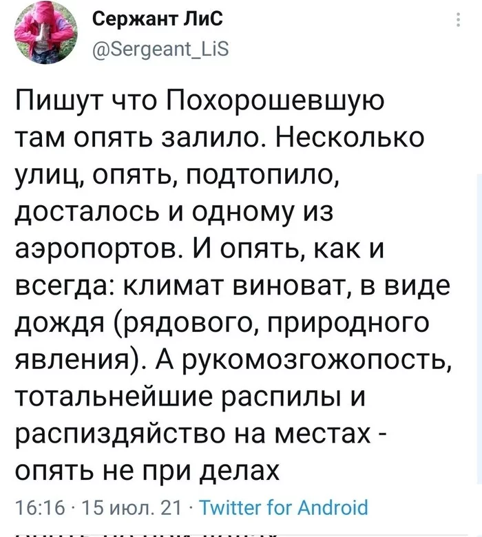 «Другое дело у нас...» - Двойные стандарты, Twitter, Скриншот, Политика, Ливень, Наводнение, Москва, Германия, Длиннопост