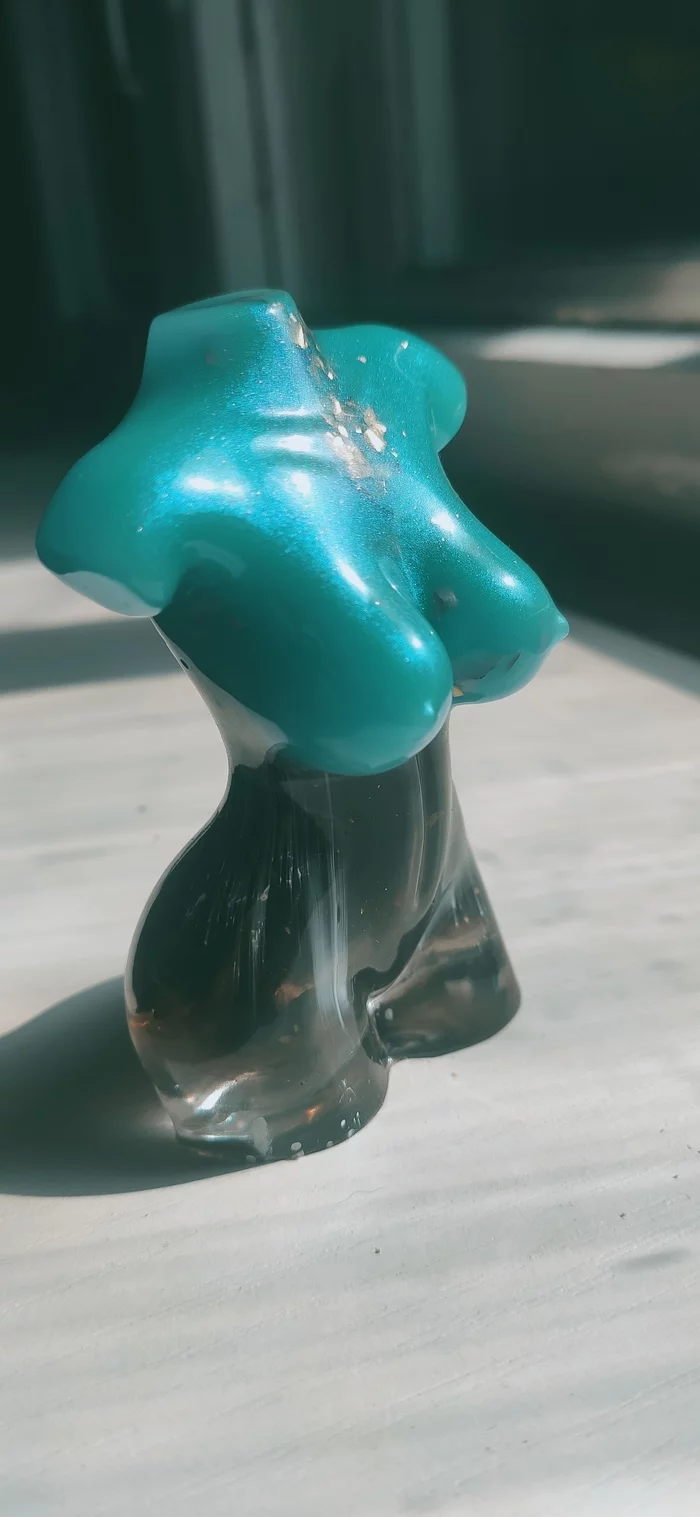 Epoxy figurine - My, Epoxy resin, Decor, Longpost, Boobs