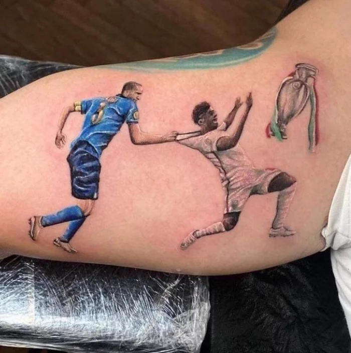 Great idea for a tattoo - Tattoo, Idea, Italy, England, Football, Euro 2020