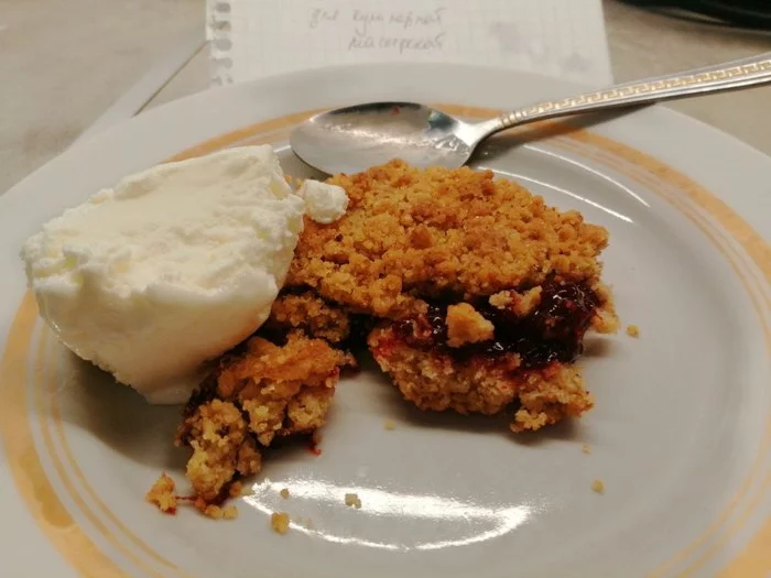 Plum Crumble - Dessert, Pie, Recipe, Longpost, Cooking, Plum pie