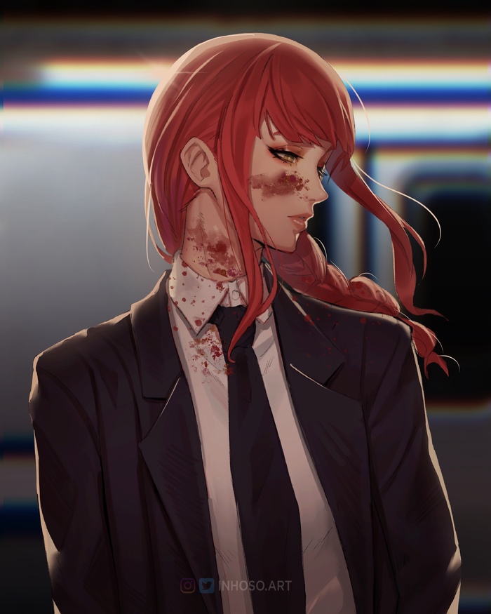 Makima , Chainsaw Man, Makima, , , Anime Art, , Inhosoart