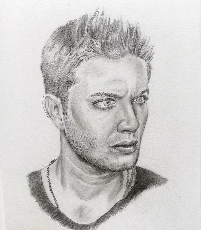 Jensen Ackles - My, Supernatural, Jensen Ackles, Drawing, Dean Winchester