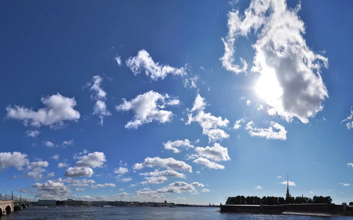 Clouds over the Neva - My, Saint Petersburg, Neva, Peter-Pavel's Fortress, Clouds, Nikon