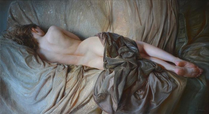 Dream - NSFW, Art, Drawing, Girls, Dream, Painting, Oil painting, Sergey Marshennikov