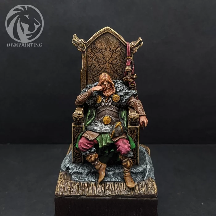 Viking jarl 54mm pewter - My, Викинги, Rus, Story, Middle Ages, Painting miniatures, Miniature, Collectible figurines, Collecting, , Painting, Longpost