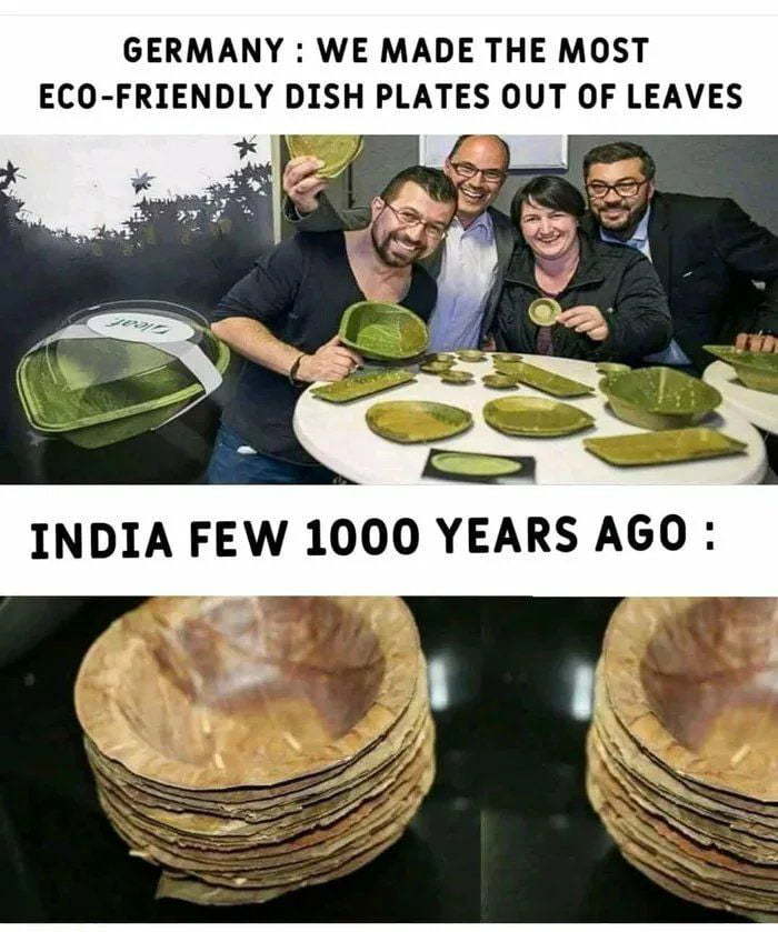 Eco friendly plates - Ecology, Plate, Leaves, Picture with text, Translation