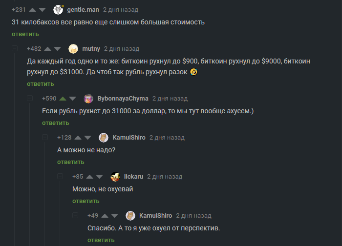 God rest his soul - Comments on Peekaboo, Screenshot, Ruble, Humor, Bitcoins, Cryptocurrency