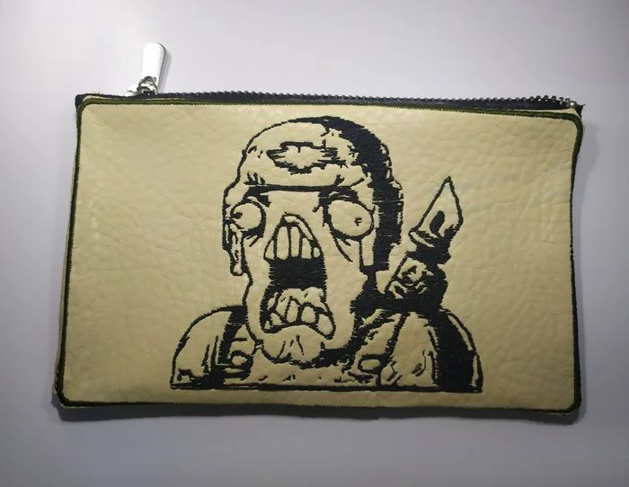 WH40k(embroidery) Pouch-Imperial Guard - My, Warhammer 40k, Machine embroidery, Wh other, Wh humor, Imperial guard