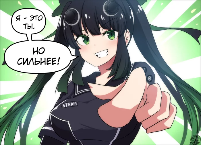 Steam Deck vs. Nintendo Switch - Comics, Translation, Anime, Merryweather, Translated by myself, Humanization, Nintendo switch, Steam Deck, Longpost