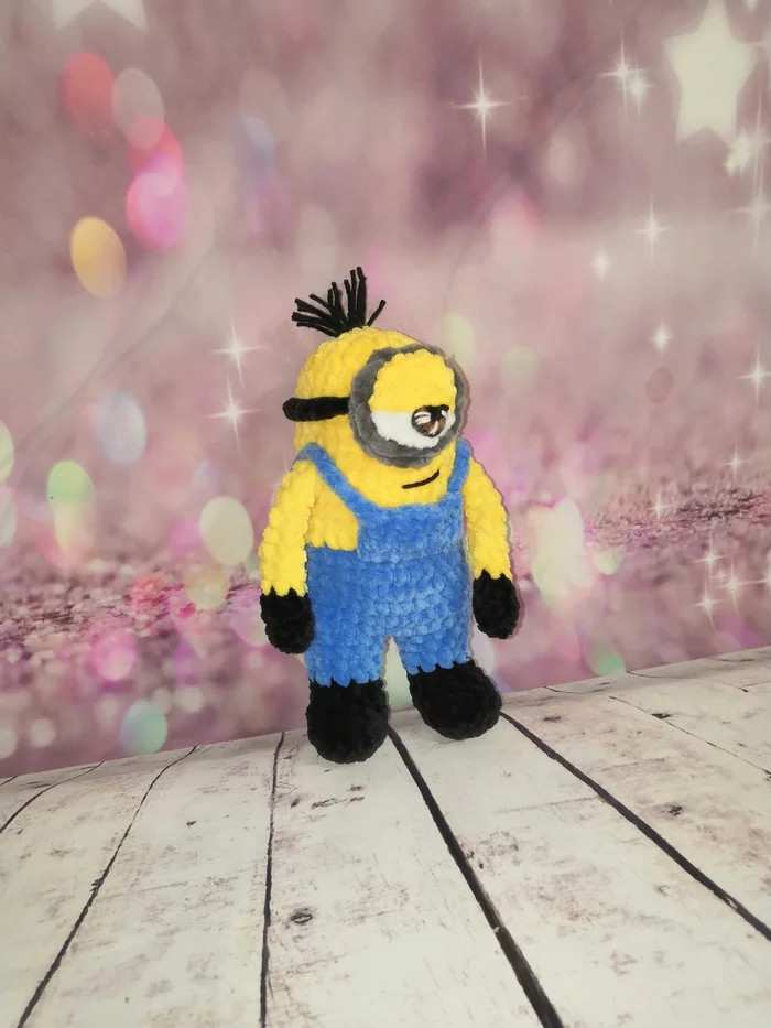 crochet minion - My, Minions, Plush Toys, Crochet, Handmade, Longpost, Needlework without process