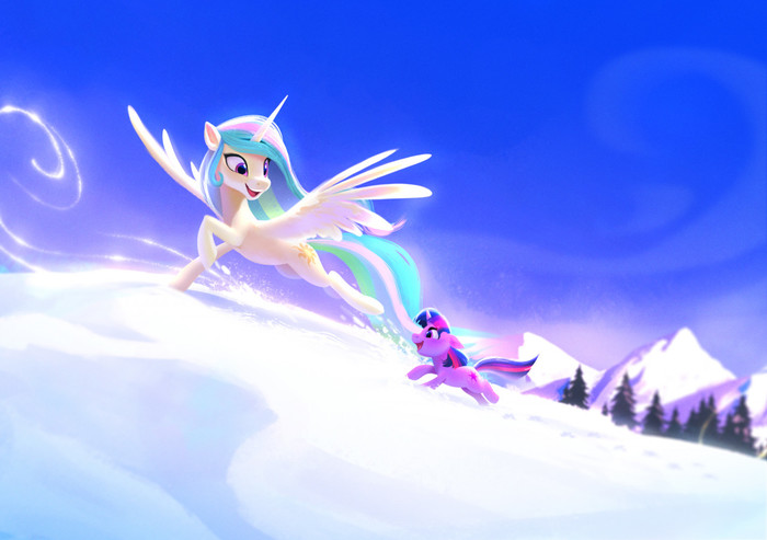    My Little Pony, Princess Celestia, Twilight Sparkle, , , Imalou
