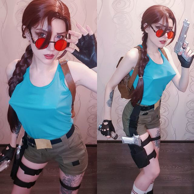 According to Full Canon (almost) - Cosplay, Girls, Lara Croft, Weapon