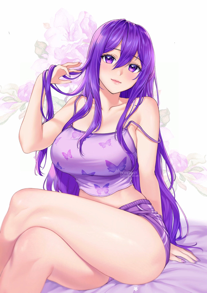  Doki Doki Literature Club, Yuri DDLC, Anime Art, ,  