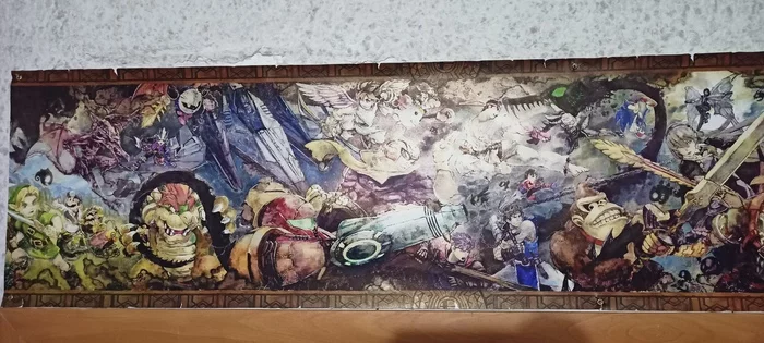Super Smash Bros. Ultimate long wall poster - My, Super smash bros, Super Smash Bros Ultimate, Nintendo switch, Poster, Decor, Games, Gamers